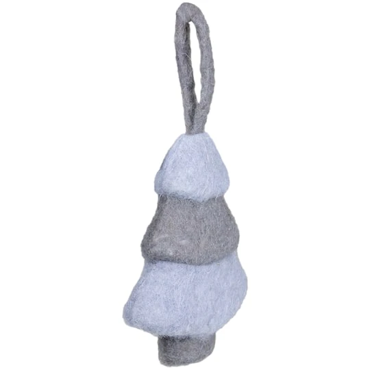 Northlight 6" Gray & Blue Felt Christmas Tree Ornament 3 Northlight 6" Gray & Blue Felt Christmas Tree Ornament - Image 3