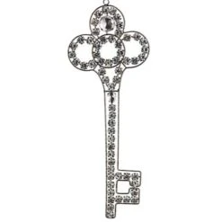 10" Silver Antique Finish Rhinestone Embellished Key Christmas Ornament 7 10" Silver Antique Finish Rhinestone Embellished Key Christmas Ornament -Michaels Store D491182S 12
