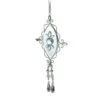 9.5" Silver Elegant Jeweled Mirrored Drop Christmas Ornament