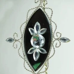 9.5" Silver Elegant Jeweled Mirrored Drop Christmas Ornament -Michaels Store D491184S 3