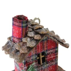 Northlight 4" Frosted & Glittered Red & Brown Plaid Country Cabin Christmas Ornament 9 Northlight 4" Frosted & Glittered Red & Brown Plaid Country Cabin Christmas Ornament -Michaels Store D491185S 3