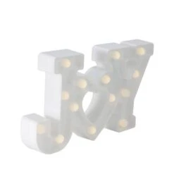 Northlight 12.75" White Joy LED Christmas Marquee Wall Sign -Michaels Store D491425S 4
