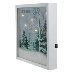 Northlight 10" LED Lighted Let It Snow Winter Forest Christmas Wall Art -Michaels Store D491426S 2
