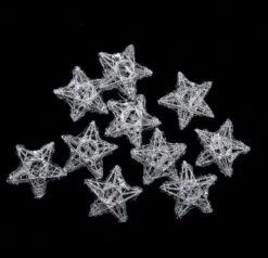 PENN 10ct. Clear LED Spun Glass Star Christmas String Lights -Michaels Store D491435S 1