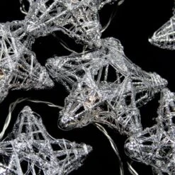 PENN 10ct. Clear LED Spun Glass Star Christmas String Lights -Michaels Store D491435S 2