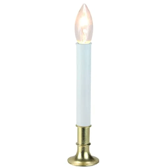 Northlight 9" White & Gold Christmas Candle Lamp With Sensor 2 Northlight 9" White & Gold Christmas Candle Lamp With Sensor - Image 2