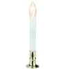 Northlight 9" White & Gold Christmas Candle Lamp With Timer