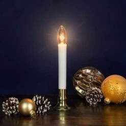 Northlight 9" White & Gold Christmas Candle Lamp With Timer -Michaels Store D491439S 12