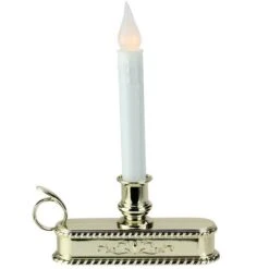 Northlight 8.75" Pre-Lit White & Gold LED C5 Flickering Christmas Candle Lamp With Handle Base 9 Northlight 8.75" Pre-Lit White & Gold LED C5 Flickering Christmas Candle Lamp With Handle Base -Michaels Store D491441S 11