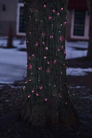 Northlight 2ft. X 8ft. Pink Tree Trunk Wrap Christmas Net Lights 6 Northlight 2ft. X 8ft. Pink Tree Trunk Wrap Christmas Net Lights - Image 6