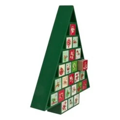 Northlight 15" Green Tree Shaped Christmas Advent Calendar Decoration -Michaels Store D491519S 3