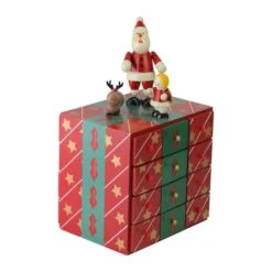 Northlight 10.5" Red & Green Elegant Advent Storage Calendar Box -Michaels Store D491520S 3