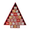 Northlight 14.5" Red Tree Shaped Christmas Advent Calendar Decoration