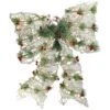 Northlight 20" White Rattan Berry & Pinecone Christmas Bow