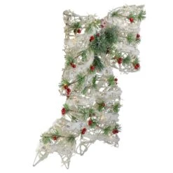 Northlight 20" White Rattan Berry & Pinecone Christmas Bow 6 Northlight 20" White Rattan Berry & Pinecone Christmas Bow -Michaels Store D491530S 2
