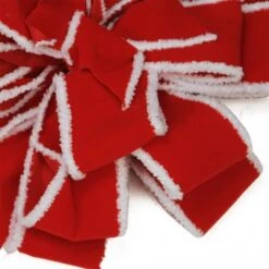 Northlight 48" Red & White Fringe 16 Loop Commercial Christmas Bow -Michaels Store D491533S 2