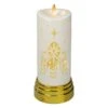 Northlight 9" Gold & White Nativity Scene Flameless Candle
