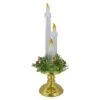 Northlight 14.5" Lighted Water Candle On Gold Base With Berries