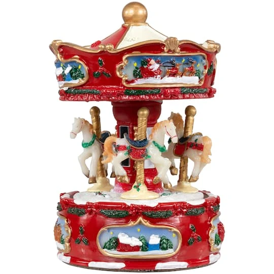 Northlight 6.5" Animated Carousel Music Box 1 Northlight 6.5" Animated Carousel Music Box