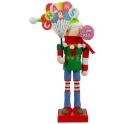 Northlight 11" Tootsie Roll Charms Blow Pop Wooden Elf Figurine