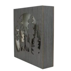 Northlight 13.75" Glittered Winter Woodland Deer Christmas Shadow Box Table Décor -Michaels Store D491568S 2