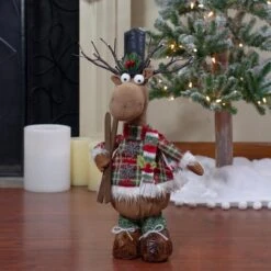 Northlight 20" Standing Christmas Moose Figure With LED Antlers Tabletop Décor -Michaels Store D491580S 2