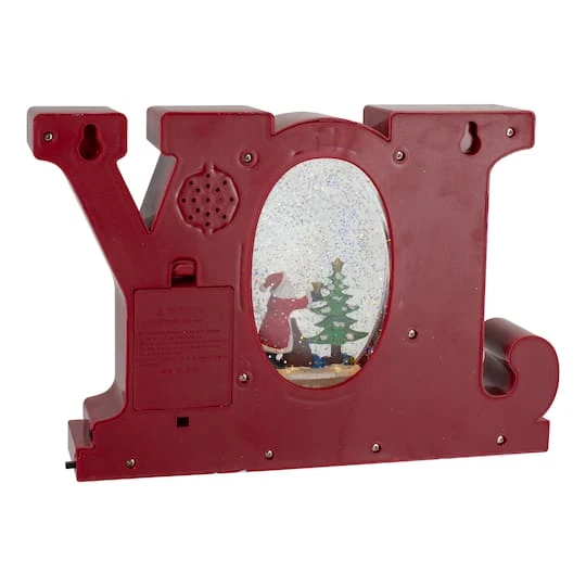 Northlight 11" LED Lighted Red & Gold Joy Christmas Glitter Snow Globe 6 Northlight 11" LED Lighted Red & Gold Joy Christmas Glitter Snow Globe - Image 6