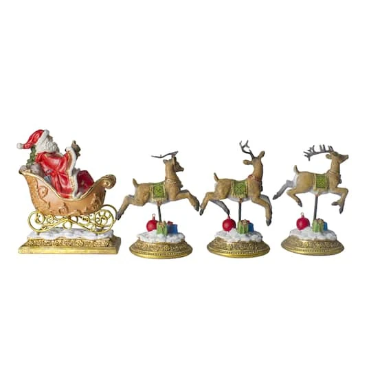 Northlight 9.5" Santa & Reindeer Christmas Stocking Holder Set 5 Northlight 9.5" Santa & Reindeer Christmas Stocking Holder Set - Image 5
