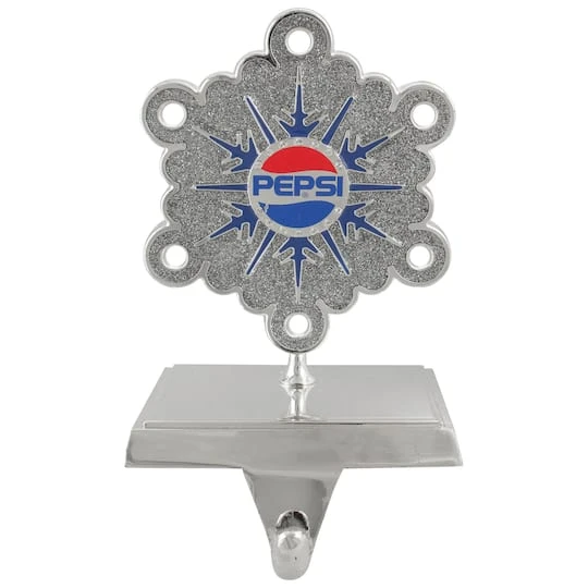 Northlight 6.5" Silver & Blue Pepsi Snowflake Christmas Stocking Holder 2 Northlight 6.5" Silver & Blue Pepsi Snowflake Christmas Stocking Holder - Image 2