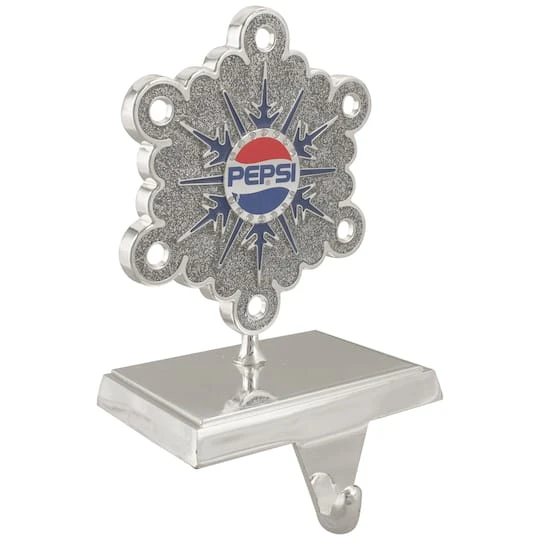 Northlight 6.5" Silver & Blue Pepsi Snowflake Christmas Stocking Holder 4 Northlight 6.5" Silver & Blue Pepsi Snowflake Christmas Stocking Holder - Image 4