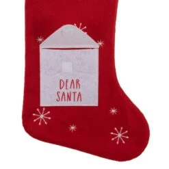 Northlight 19" Red & White Dear Santa Christmas Stocking -Michaels Store D491603S 3