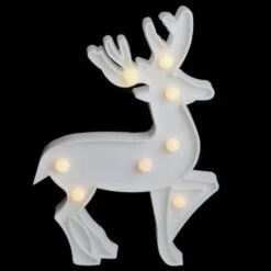 Northlight 9.75" White Reindeer Christmas Marquee Wall Sign -Michaels Store D491613S 3