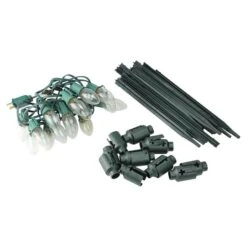 Northlight Mighty Light Clear C9 Christmas Pathway Marker Set, Green Wire -Michaels Store D491617S 3