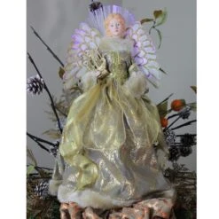 Northlight 16" Gold & Brown Lighted Angel In Gown With Harp Tree Topper 7 Northlight 16" Gold & Brown Lighted Angel In Gown With Harp Tree Topper -Michaels Store D491630S 3