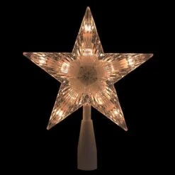 Northlight 7.5" Clear & White 5-Point Star Tree Topper -Michaels Store D491633S 2