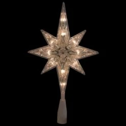 Northlight 10" White Lighted Faceted Star Of Bethlehem Tree Topper -Michaels Store D491636S 2