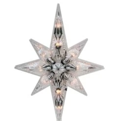 Northlight 10" White Lighted Faceted Star Of Bethlehem Tree Topper -Michaels Store D491636S 3