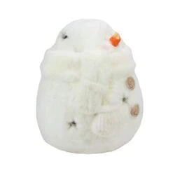 Northlight 11" White Snowman With Star Cut-Outs Tealight Candle Holder -Michaels Store D491644S 2