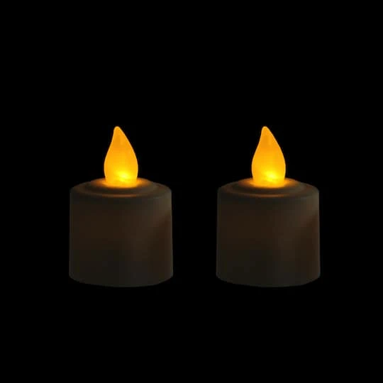 Northlight 1.5" White LED Flickering Amber Lighted Christmas Votive Candles, 2ct. 3 Northlight 1.5" White LED Flickering Amber Lighted Christmas Votive Candles, 2ct. - Image 3