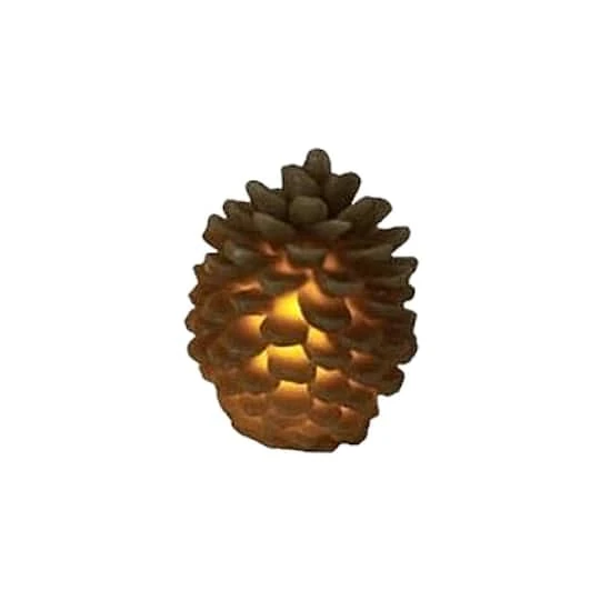 Northlight 3.75" Brown Flameless LED Lighted Flickering Pine Cone Christmas Candle 1 Northlight 3.75" Brown Flameless LED Lighted Flickering Pine Cone Christmas Candle