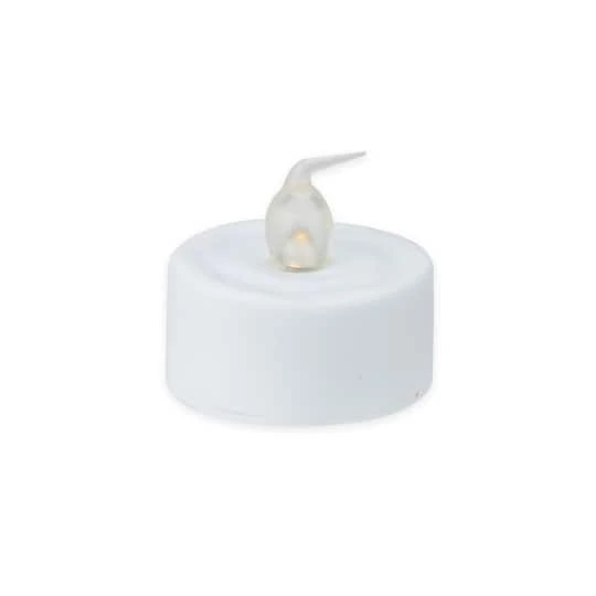 LED Lighted Flickering Flameless White Christmas Tea Light Candles, 24ct. 1 LED Lighted Flickering Flameless White Christmas Tea Light Candles, 24ct.