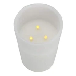 Northlight 10" White Flameless LED Lighted Flickering Christmas Pillar Candle -Michaels Store D491651S 2
