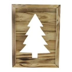 Northlight 13.75" Framed Wood Christmas Tree-Out Wall Hanging Decoration -Michaels Store D491664S 11