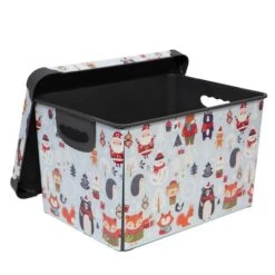 Simplify Woodland Winter Storage Tote Bin -Michaels Store D492889S 12