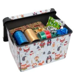Simplify Woodland Winter Storage Tote Bin -Michaels Store D492889S 13