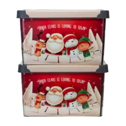 Simplify Santa Clause Is Coming To Town Storage Tote Bin -Michaels Store D492891S 13