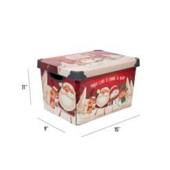 Simplify Santa Clause Is Coming To Town Storage Tote Bin -Michaels Store D492891S 17