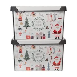 Simplify Happy Christmas Storage Tote Bin -Michaels Store D492892S 16