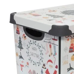 Simplify Happy Christmas Storage Tote Bin -Michaels Store D492892S 17