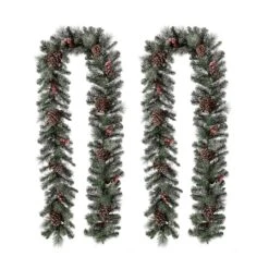 Glitzhome® 9ft. LED Glittered Pinecone Christmas Garlands, 2ct. 13 Glitzhome® 9ft. LED Glittered Pinecone Christmas Garlands, 2ct. -Michaels Store D493615S 6